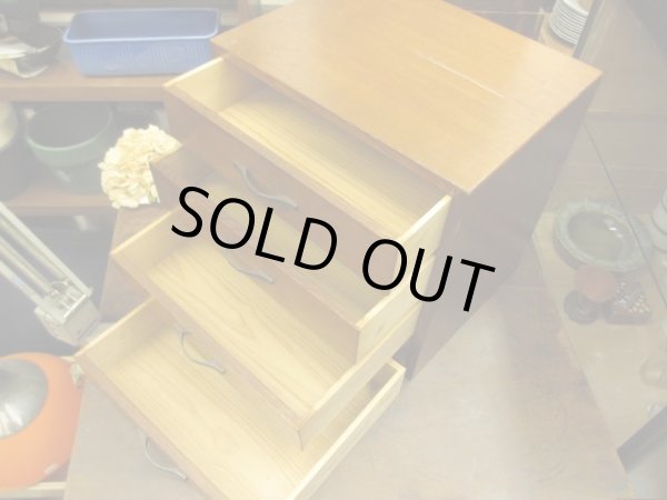 画像8: 古い木製4杯小引出し A4収納