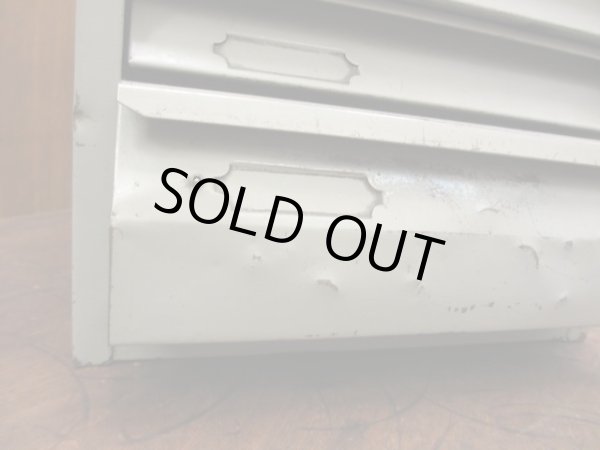 画像9: 古いメタル製 6杯小引出し ドロワー