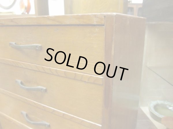 画像5: 古い木製4杯小引出し A4収納