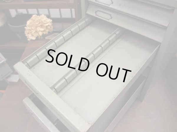 画像12: 古いメタル製 6杯小引出し ドロワー