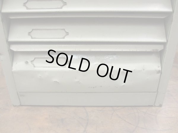 画像8: 古いメタル製 6杯小引出し ドロワー