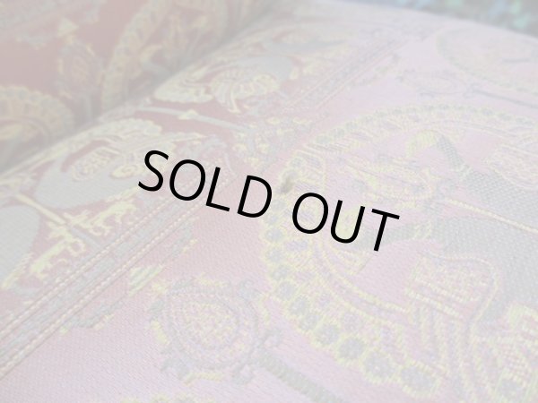 画像9: オリエンタル柄の一人掛けソファ 桜材 (3)