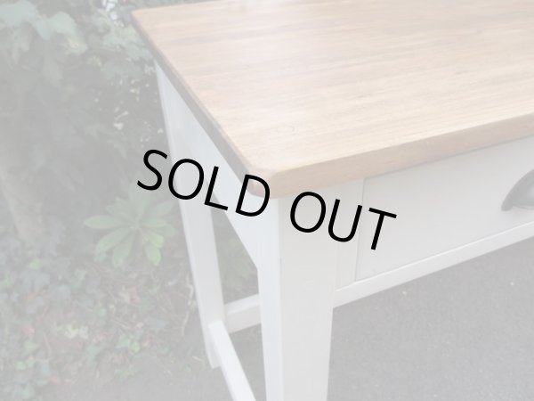 画像6: 横長の木製デスク 机