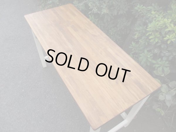 画像5: 横長の木製デスク 机