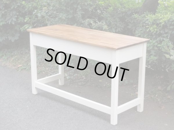 画像4: 横長の木製デスク 机