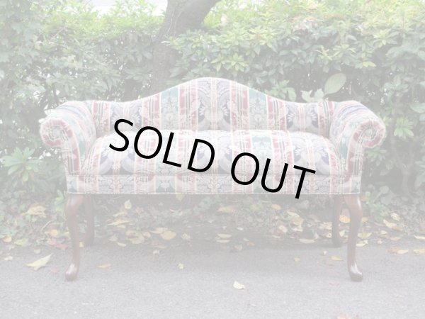 画像2: クラシックな猫脚ベンチ 椅子ソファ