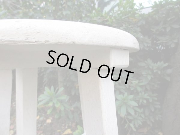 画像6: 古い白ペイントスツール 椅子