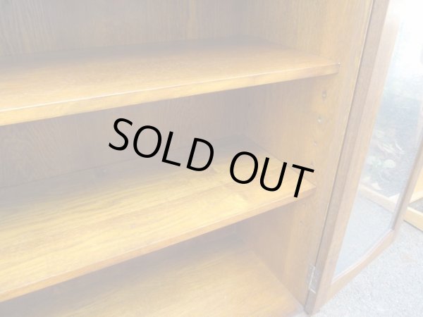 画像15: キツツキマーク 飛騨産業 ガラスキャビネット 本箱