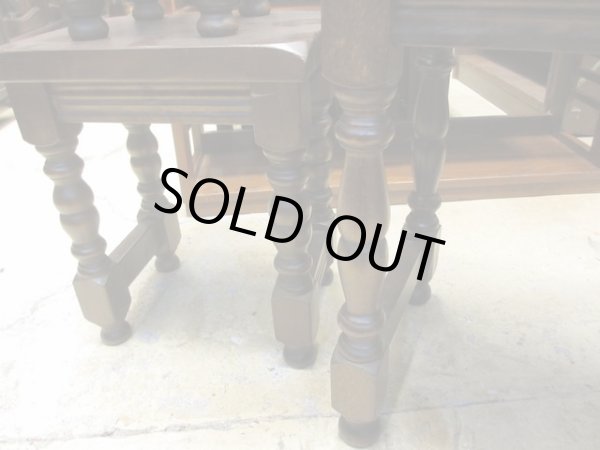 画像5: 古い木製ネストテーブル 