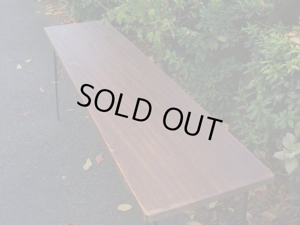 画像4: 古材の横長鉄脚テーブル