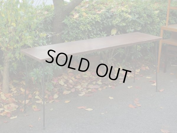 画像3: 古材の横長鉄脚テーブル