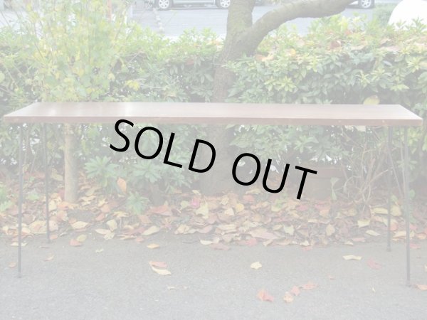 画像2: 古材の横長鉄脚テーブル