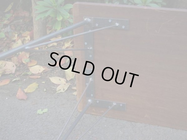 画像11: 古材の横長鉄脚テーブル