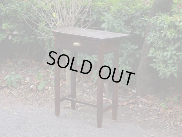 画像1: 古い楢材の小さな机