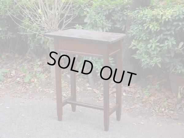 画像4: 古い楢材の小さな机