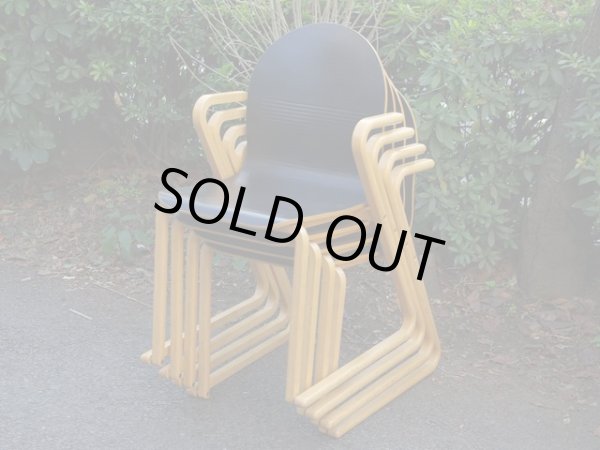 画像6: コクヨ 木製スタッキングチェア 椅子