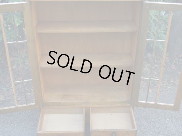 画像4: ヴィンテージ ガラス本箱 キャビネット