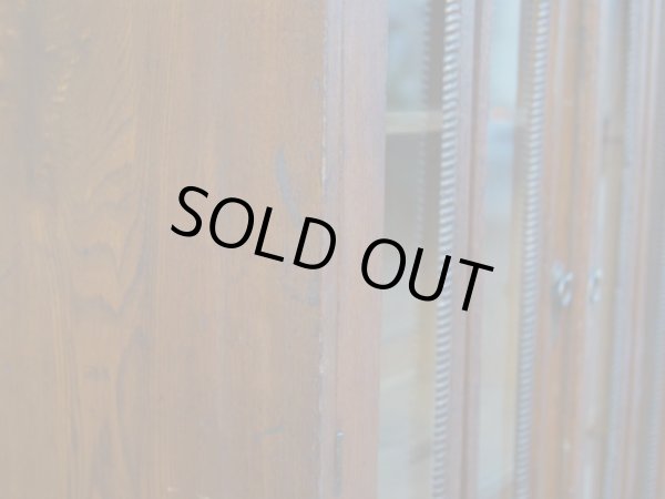 画像7: アンティーク ガラス戸の本箱 キャビネット 収納棚