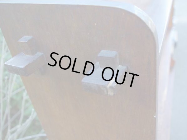 画像11: アンティーク 楢無垢材の楔本棚