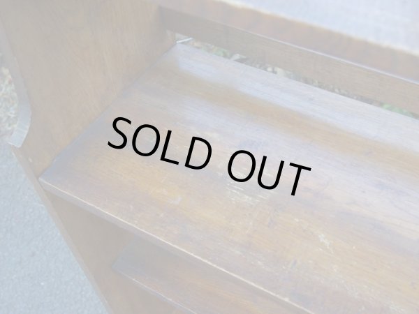 画像6: アンティーク 楢無垢材の楔本棚