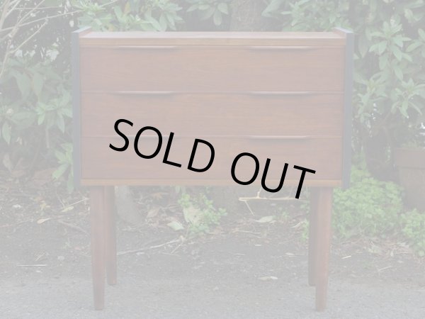 画像2: 北欧デザイン チークの3杯引出し チェスト 