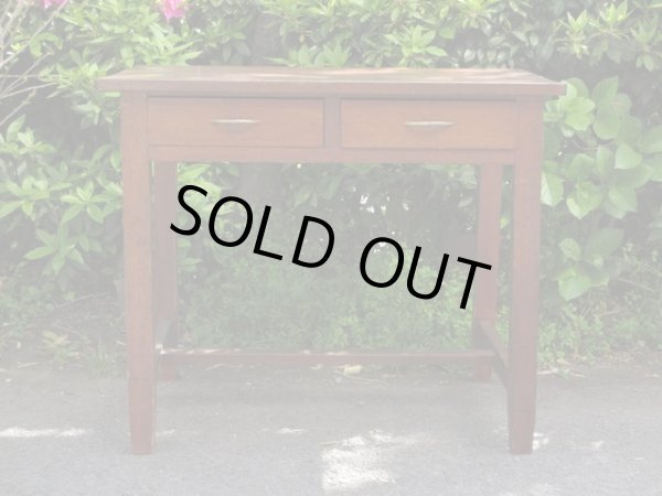 画像4: レトロヴィンテージ 木製平机 テーブル デスク