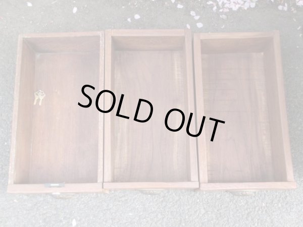 画像13: 古いチーク無垢材一枚板天板の片袖デスク 机