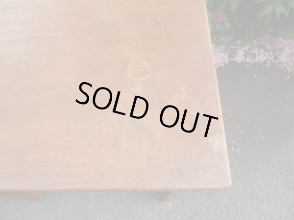 画像7: 古いチーク無垢材一枚板天板の片袖デスク 机