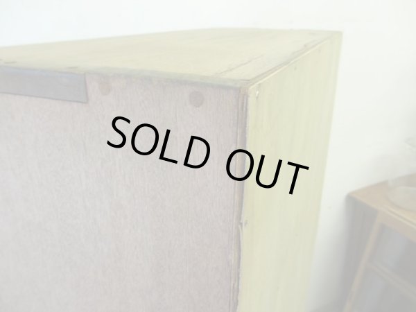 画像15: ヴィンテージ ラワン無垢材のガラス戸棚(1)