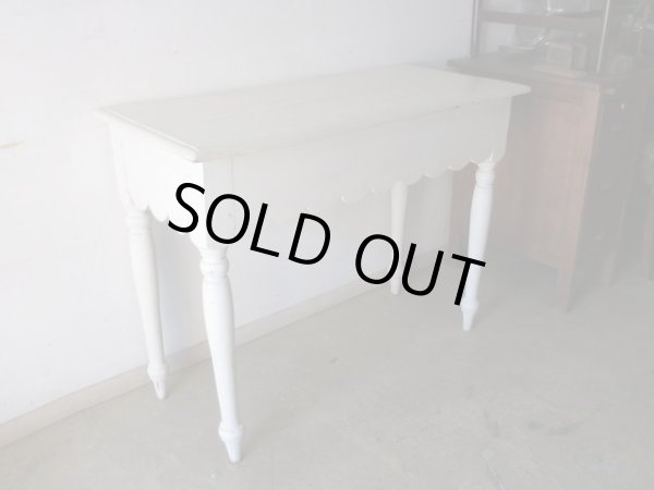 画像4: フランス製 ヴィンテージ白くペイントデスク 机テーブル