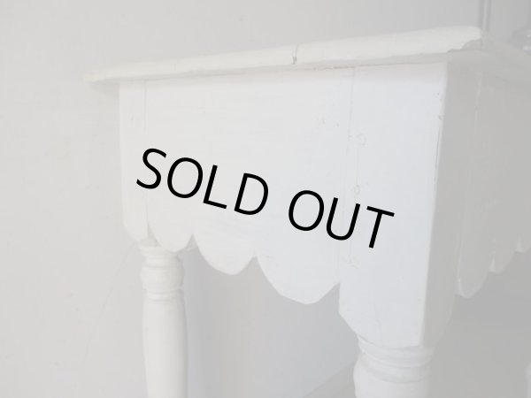 画像12: フランス製 ヴィンテージ白くペイントデスク 机テーブル