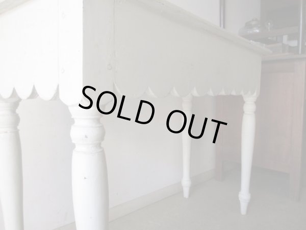 画像14: フランス製 ヴィンテージ白くペイントデスク 机テーブル