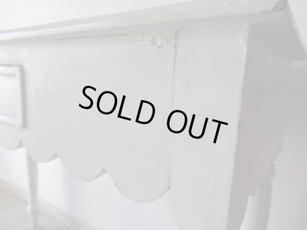 画像11: フランス製 ヴィンテージ白くペイントデスク 机テーブル