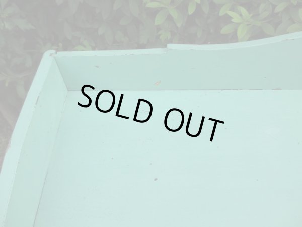 画像8: レトロポップ ペイントされたダイヤガラス戸の本箱 キャビネット