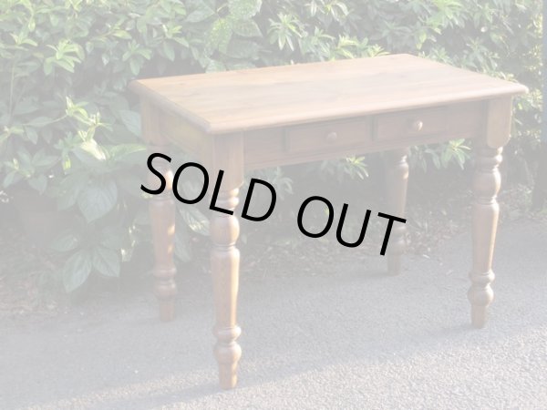 画像3: 古いパイン材テーブル 机