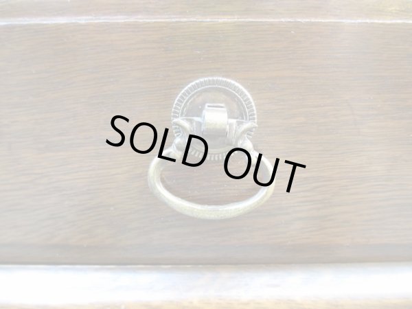 画像12: 古いオーク無垢材の小机 コンソールテーブル