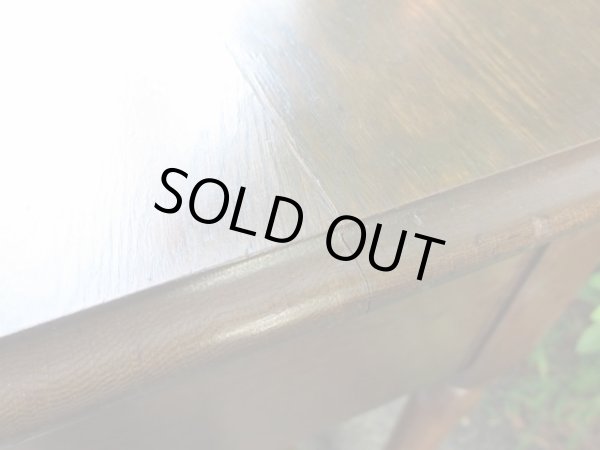 画像8: 古いオーク無垢材の小机 コンソールテーブル