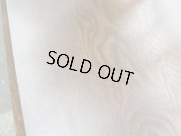 画像11: 古いオーク無垢材の小机 コンソールテーブル