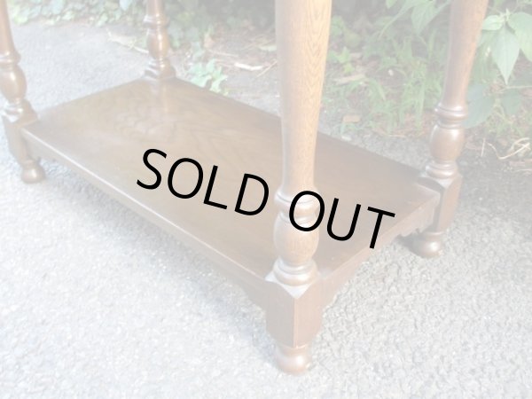 画像7: 古いオーク無垢材のバタフライテーブル ワゴン