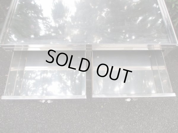 画像9: 古い ステンレス製ワゴン カート