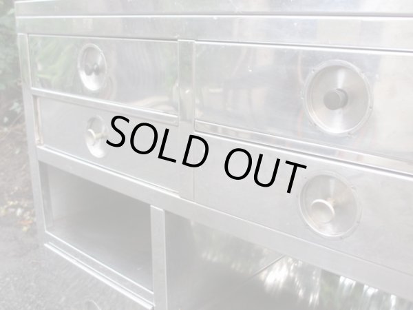 画像5: 古い ステンレス製ワゴン カート