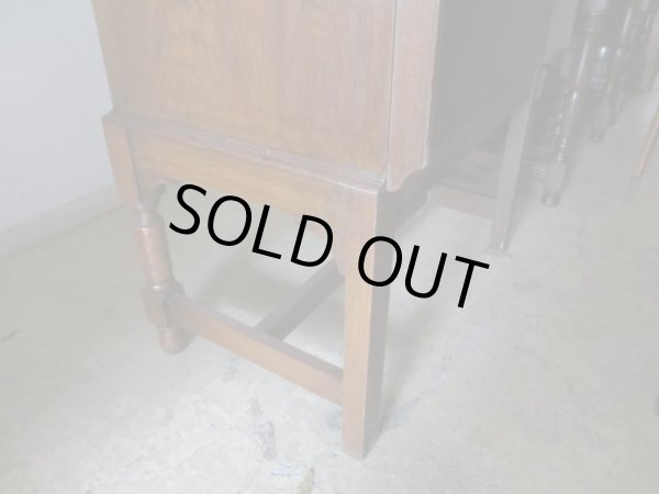 画像12: 古いオーク材ライティングデスク ビューロー ブックケース ヴィンテージ