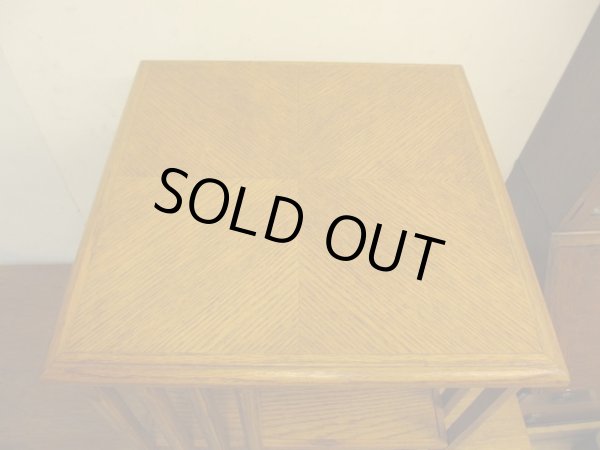 画像4: 古いオーク材の回転式ブックシェルフ 本棚本立て