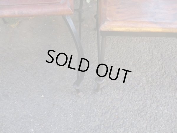 画像9: 古い鉄脚のネストテーブル ヴィンテージ