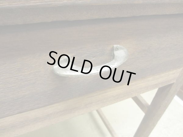 画像8: ヴィンテージ 横長の木製デスク 平机