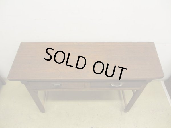 画像3: ヴィンテージ 横長の木製デスク 平机