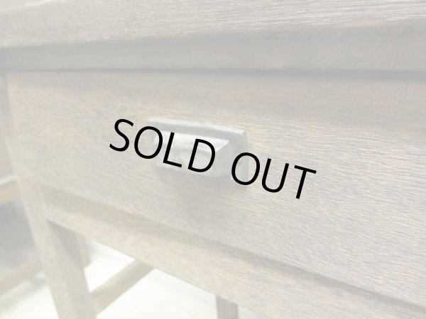 画像9: ヴィンテージ 横長の木製デスク 平机