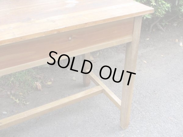 画像13: ヴィンテージ ２杯引出し平机 デスク 作業台