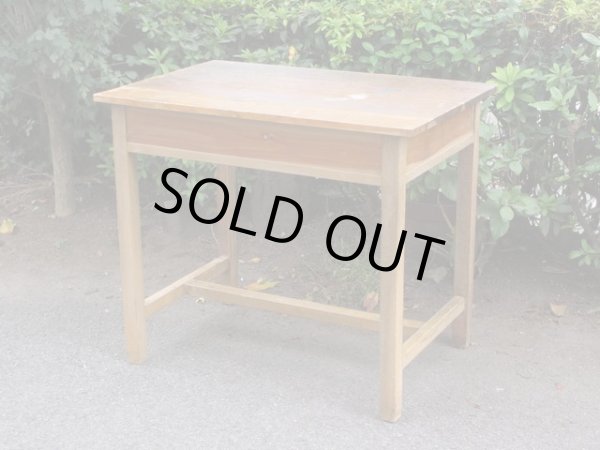 画像5: ヴィンテージ ２杯引出し平机 デスク 作業台