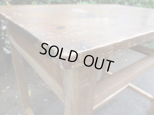 画像11: ヴィンテージ ２杯引出し平机 デスク 作業台